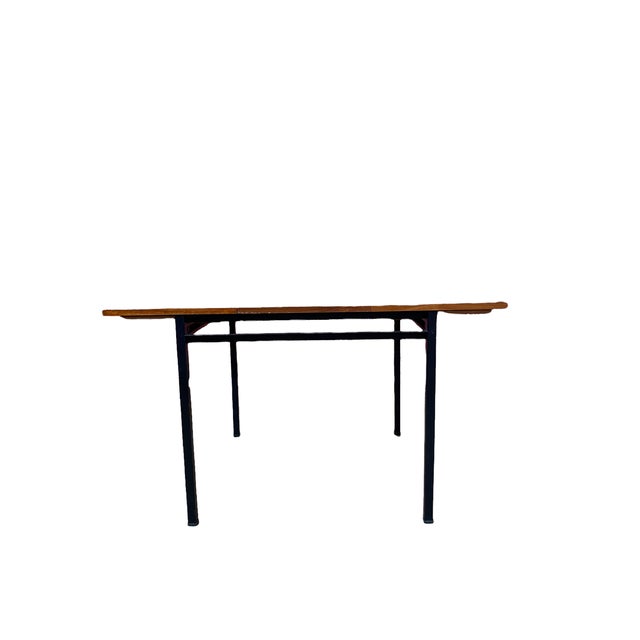 Extendable Dining Table by Marcel Gascoin for Alveole, 1960 For Sale - Image 11 of 11