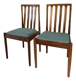 Mid-Century Modern Walnut Dining Chairs, Set of 2