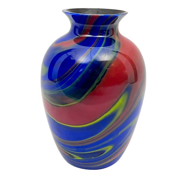 Postmodern Murano Glass Vase by Ottavio Missoni, Italy, 1980s For Sale