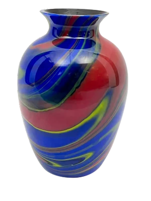 Postmodern Murano Glass Vase by Ottavio Missoni, Italy, 1980s