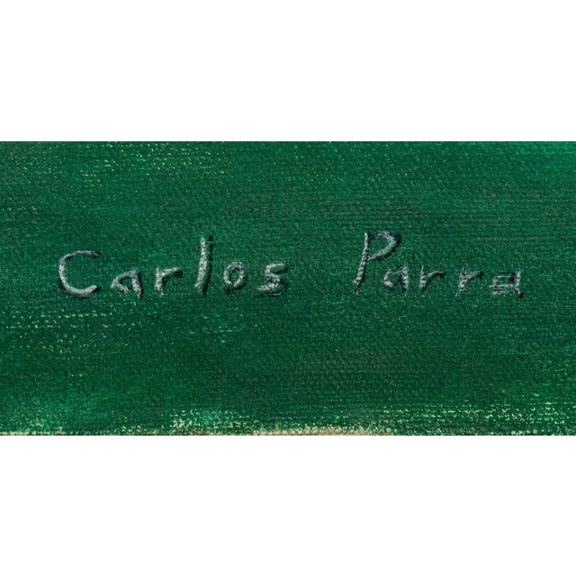 Abstract Carlos Parra Seated Nude Oil on Canvas, 1967 For Sale - Image 3 of 7