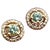 Natural White Sapphire Diamond Stud Earrings 14k Yellow Gold 0.97 TCW Certified For Sale - Image 4 of 11