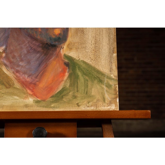 Contemporary Late 20th Century Male Heady Study | Contemporary Mog Young Park Oil Painting For Sale - Image 3 of 6