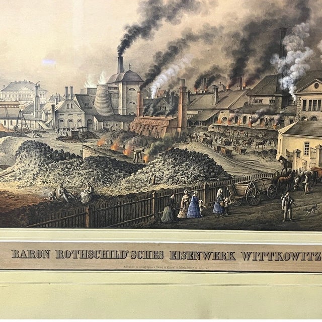 Vintage 1970s Framed Industrial Art Print Rothschild Ironworks For Sale - Image 4 of 6