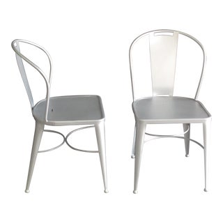 Wrought Iron Garden Chairs - A Pair For Sale