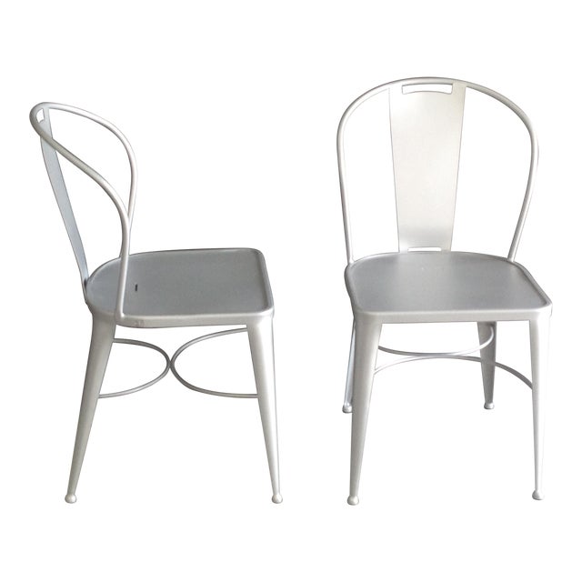 Wrought Iron Garden Chairs - A Pair For Sale