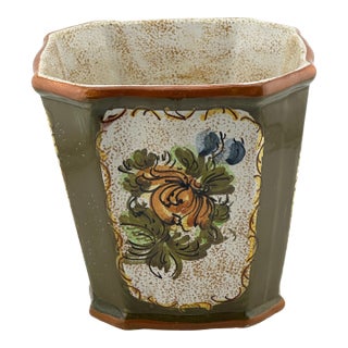 Vintage Floral Cachepot For Sale