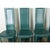 Vintage Italian Turquoise Leather Postmodern Dining Chairs - Set of Six For Sale In Baton Rouge - Image 6 of 12