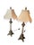 Metal Regency Style Table Lamps with Neoclassical Bases, Paw Feet and Cream Fabric Shades with Beaded Fringe, 1980, Set of 2 For Sale - Image 7 of 10