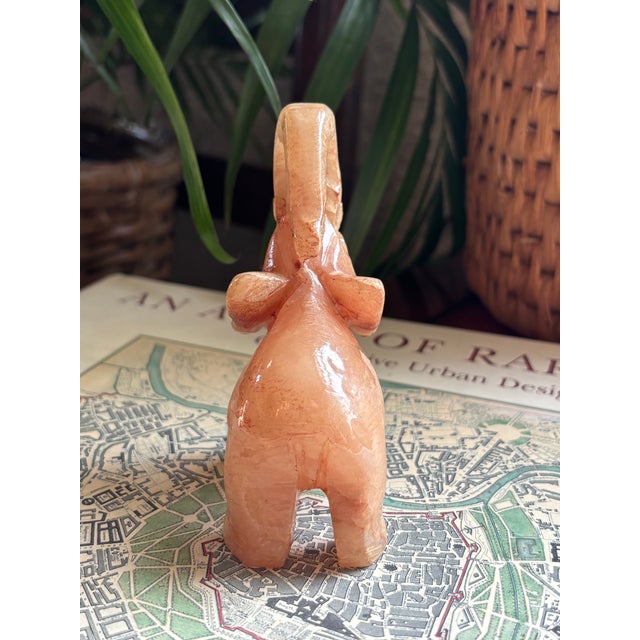 Vintage Rose Quartz Elephant For Sale - Image 4 of 6