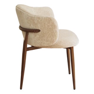 Upholstered Chair with Shell-Shaped Backrest For Sale