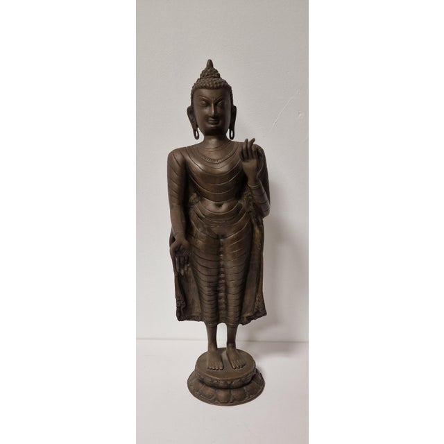 Nepalese Artist, Large Figure of the Buddha, Late 19th Century, Bronze For Sale - Image 13 of 13