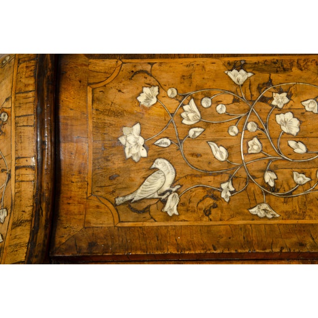 Italian Baroque Walnut and Bone Inlaid Writing Bureau / Chest For Sale - Image 4 of 13