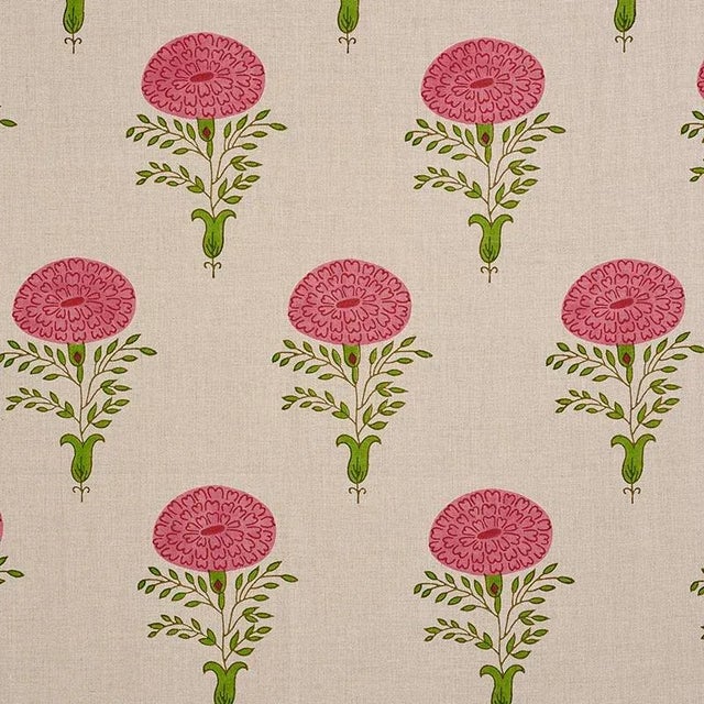 Contemporary Schumacher X Molly Mahon Marigold Fabric in Pink For Sale - Image 3 of 3