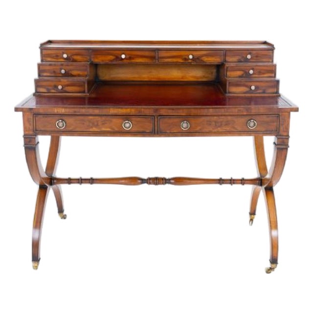 Regency Revival Bonheur Du Jour Desk in Mahogany, 1920s For Sale
