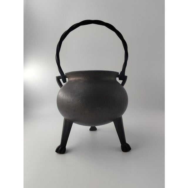 Antique Bronze Cauldron with Coat of Arms on Tripod, 1890s For Sale - Image 3 of 9