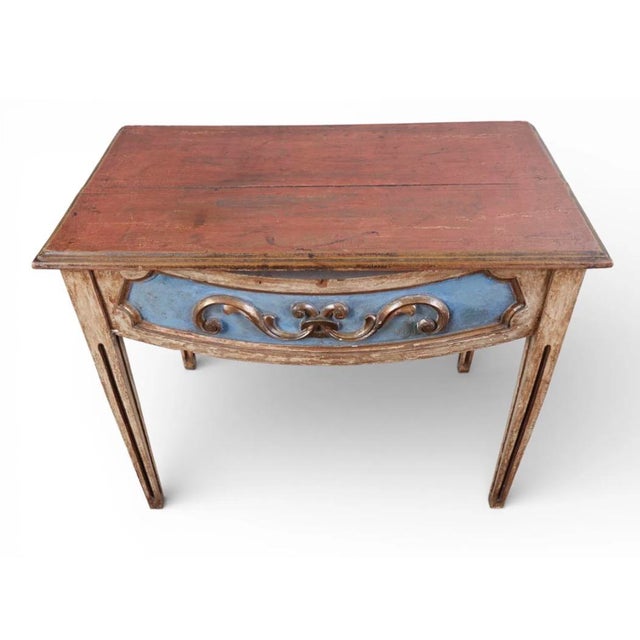 Neoclassical 18th C Style Italian Neoclassical Painted Side Table For Sale - Image 3 of 5