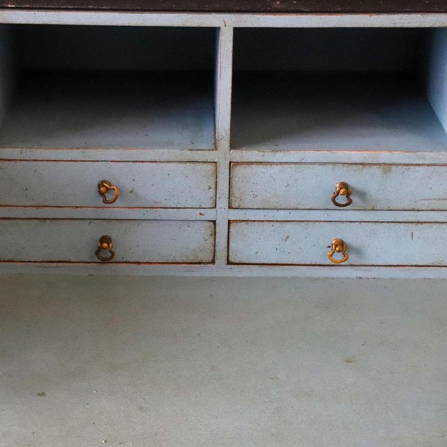 Paint Painted 4-Door Library Bookcase with Secretaire, 1910s For Sale - Image 7 of 18
