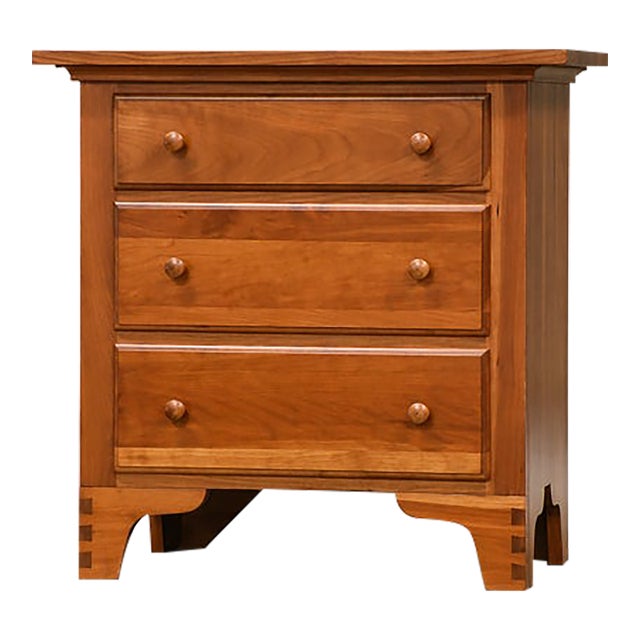 1990s Refinished Cherry Nightstand For Sale