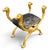 Mid 20th Century Egyptian Revival Gilded Horse-Head Curule Chair With Zebra Upholstery, Italy, 1970s–1980s For Sale - Image 5 of 10