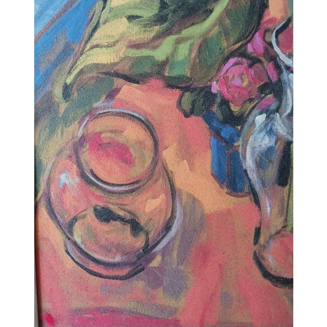Late 20th Century Late 20th Century Jae Dougall Oil on Board Still Life With Nude Free Shipping! For Sale - Image 5 of 8