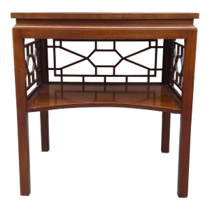 Late 20th Century Baker Furniture Chinese Chippendale Magogany Side Table
