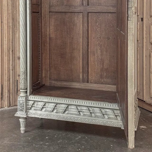 19th Century French Louis XVI Painted Armoire For Sale - Image 17 of 18
