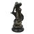 Antique French Spelter Metal Sailor Watchman on Ship Wooden Base, Made in France For Sale