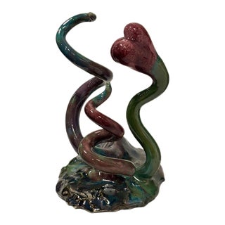 Contemporary Abstract Botanic Ceramic Sculpture by Jeremy Plotkin Wong For Sale