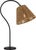 Transitional Amber Lewis by Visual Comfort Signature Dume 24" Arched Table Lamp in Aged Iron with Natural Abaca Shade For Sale - Image 3 of 3