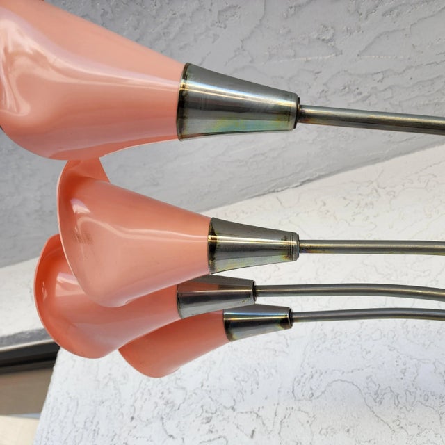 Vintage Arc Floor Lamp Italian Calla Lily For Sale - Image 10 of 11