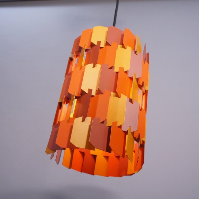 Vintage Danish Ceiling Lamp in Metal Shades by Louis Weisdorf for Lyfa, 1960s For Sale - Image 6 of 8