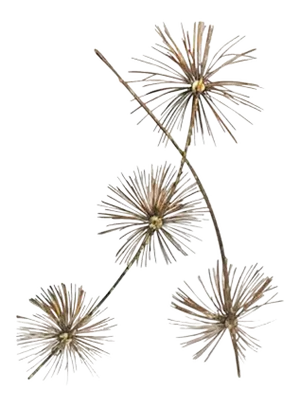 1970s Curtis Jeré Brass Curtis Jere Pom Pom Wall Sculpture