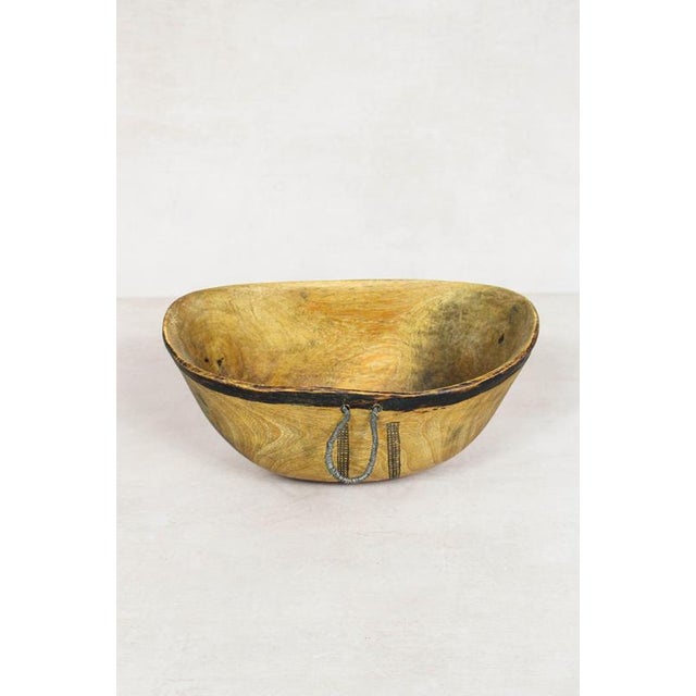 Turkana Bowl in Handcarved Wood For Sale - Image 5 of 5