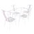 Mid-Century Salterini Montego Chairs and Table, Set of Five Pinwheel Back, Attributed For Sale