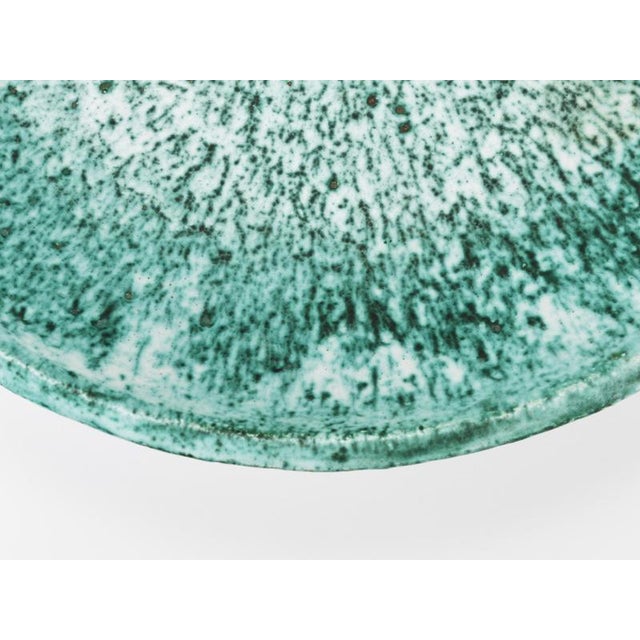 Large Turquoise Ceramic Fruit Bowl by Eva Ruffoni, Italy, 1980s For Sale - Image 11 of 18