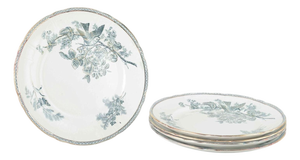 Wexiö Dinner Plates in Faience from Gustavsberg, 1890s, Set of 5