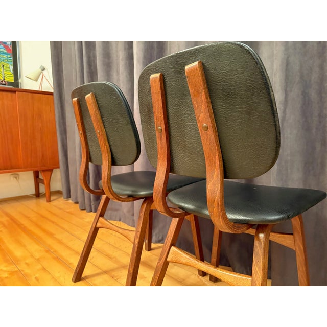 Black Chairs in the style of Borge Mogensen, Denmark, 1960s, Set of 2 For Sale - Image 8 of 12