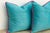 Mid 20th Century Pair of Sajar Blue Dotted Ahir Handloom Pillows For Sale - Image 5 of 6