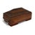 Wood Antique Tramp Art Lidded and Footed Box For Sale - Image 7 of 10