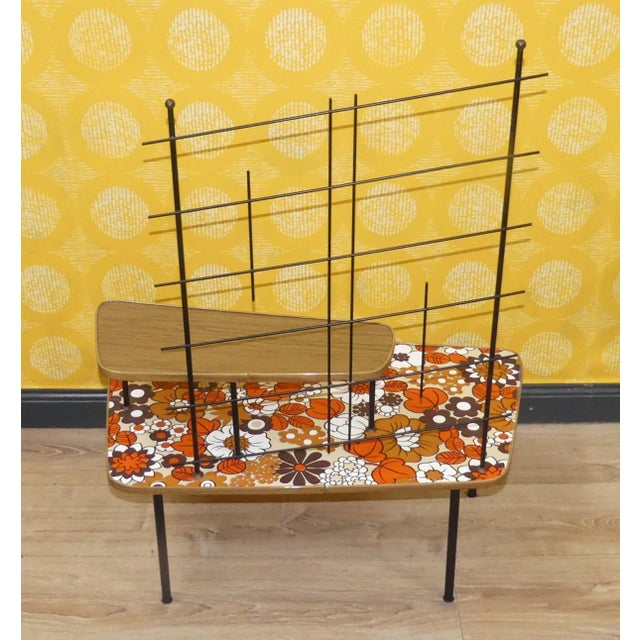 Large Vintage Flower Stand in Orange, 1970s For Sale - Image 6 of 9