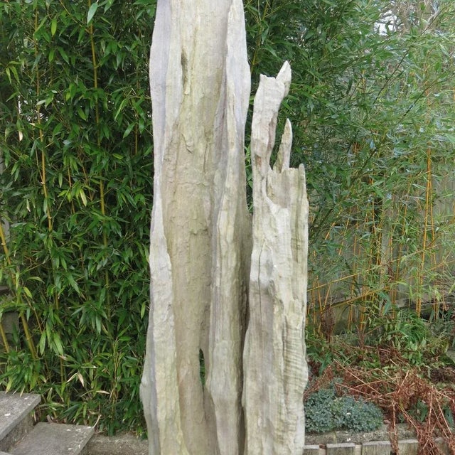 Large Wooden Brutalist Garden Sculpture For Sale - Image 11 of 13