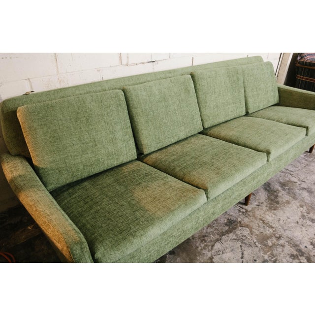Mid-Century Scandinavian Green Sofa | Chairish
