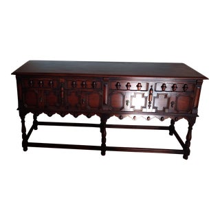Kittinger Jacobean Revival Gothic Early 20th Century Buffet For Sale