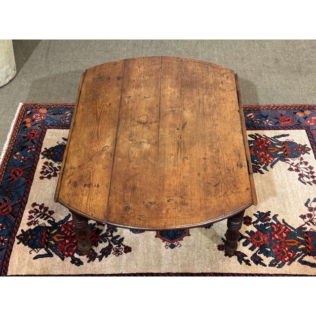 Antique Oval Fir Coffee Table, 1900s For Sale - Image 4 of 11