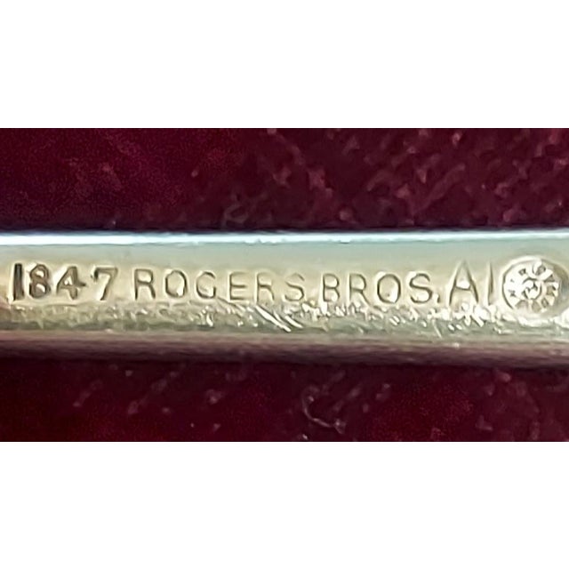 Beautiful matching set of five antique 1847 Rogers Bros. silverplate three-tine specialty forks in the ornate Berkshire...