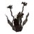 Hand Welded Iron Sculptural Brutalist Floral Candle Holder For Sale
