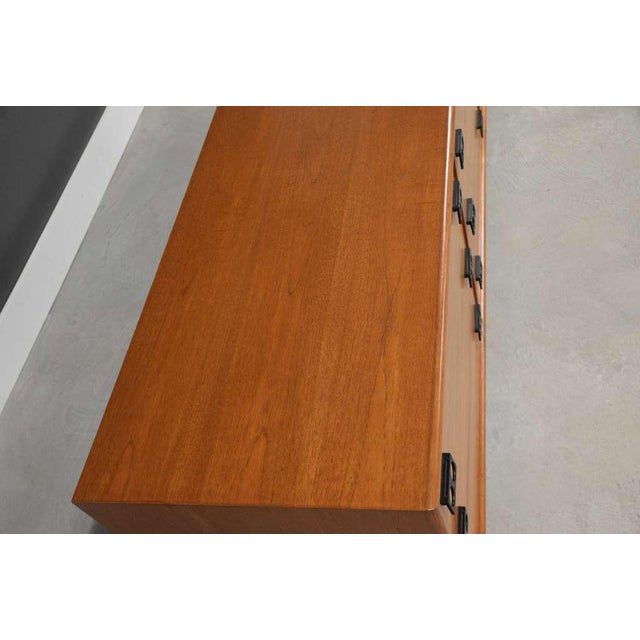 Mid Century Modern Teak 76” Dresser For Sale In Boston - Image 6 of 9