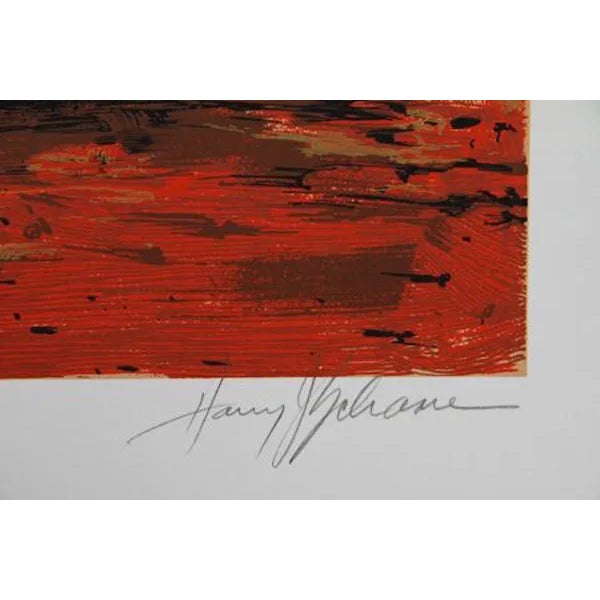 This serigraph, titled "Track," was created by the American artist, Harry Schaare (1922 - 2008), in 1980. It is edition...