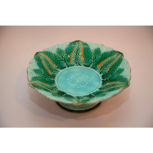 Wedgewood Majolica Cauliflower Compote. Stamped "WEDGEWOOD" and "W". Has the texture of cauliflower, hence the cauliflower...